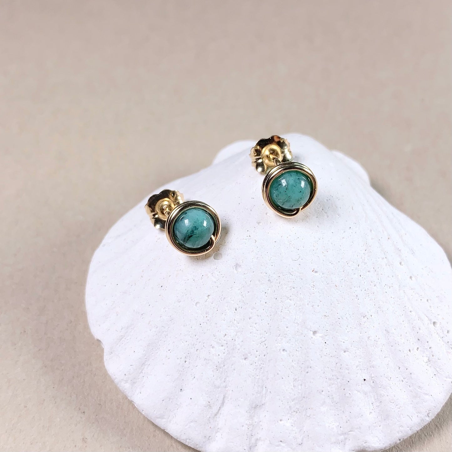 Emerald Stud Earrings / May