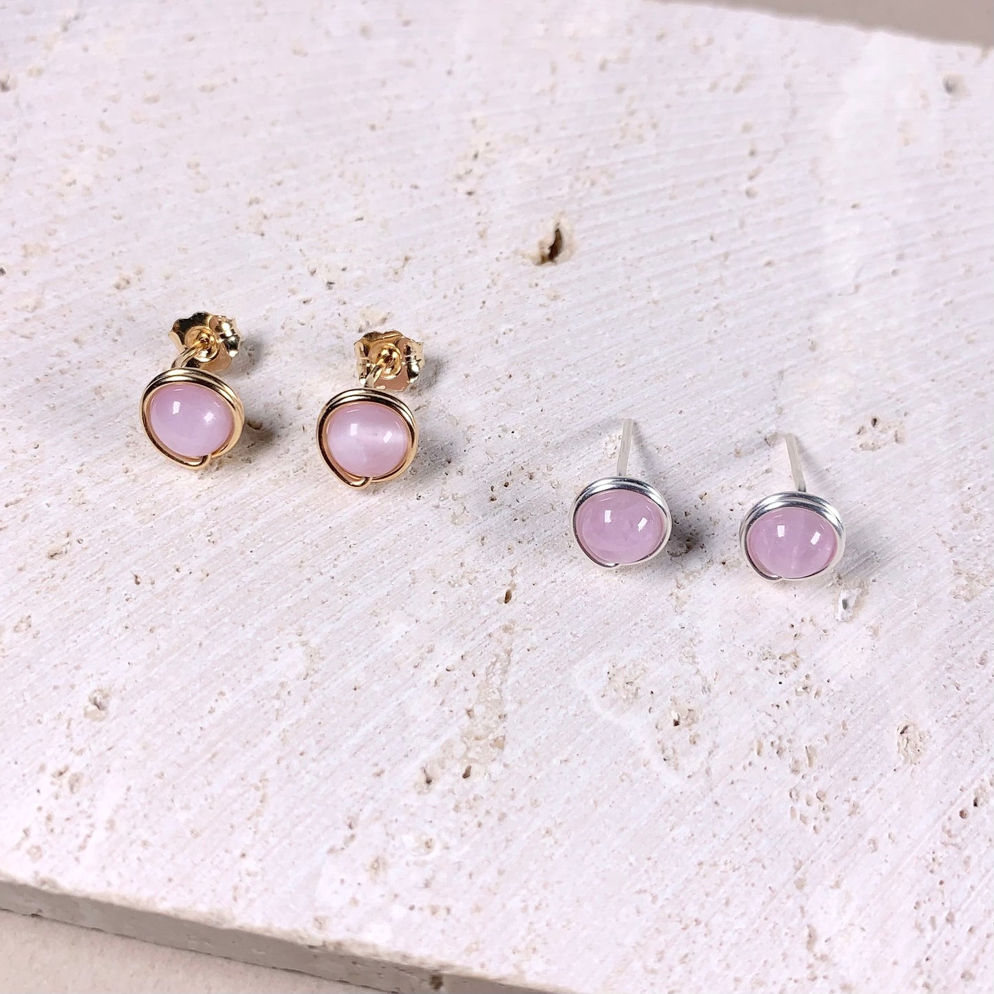 Kunzite Stud Earrings