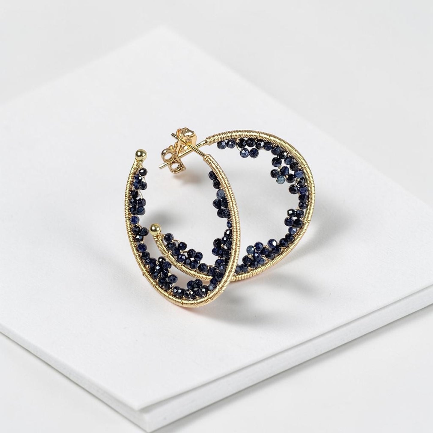 Sapphire Large Hoop Earrings