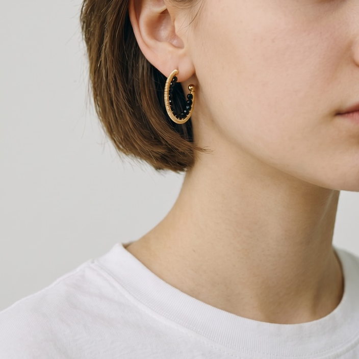 Sapphire S Hoop Earrings