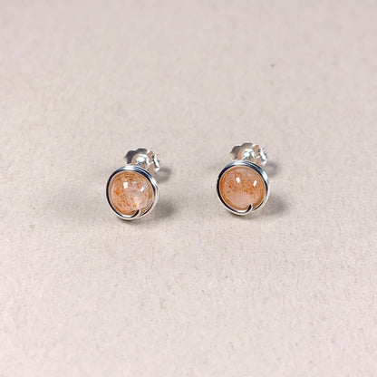 Sunstone Stud Earrings