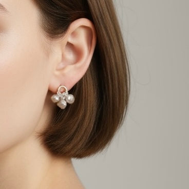 Three Petals Floral Stud Earrings