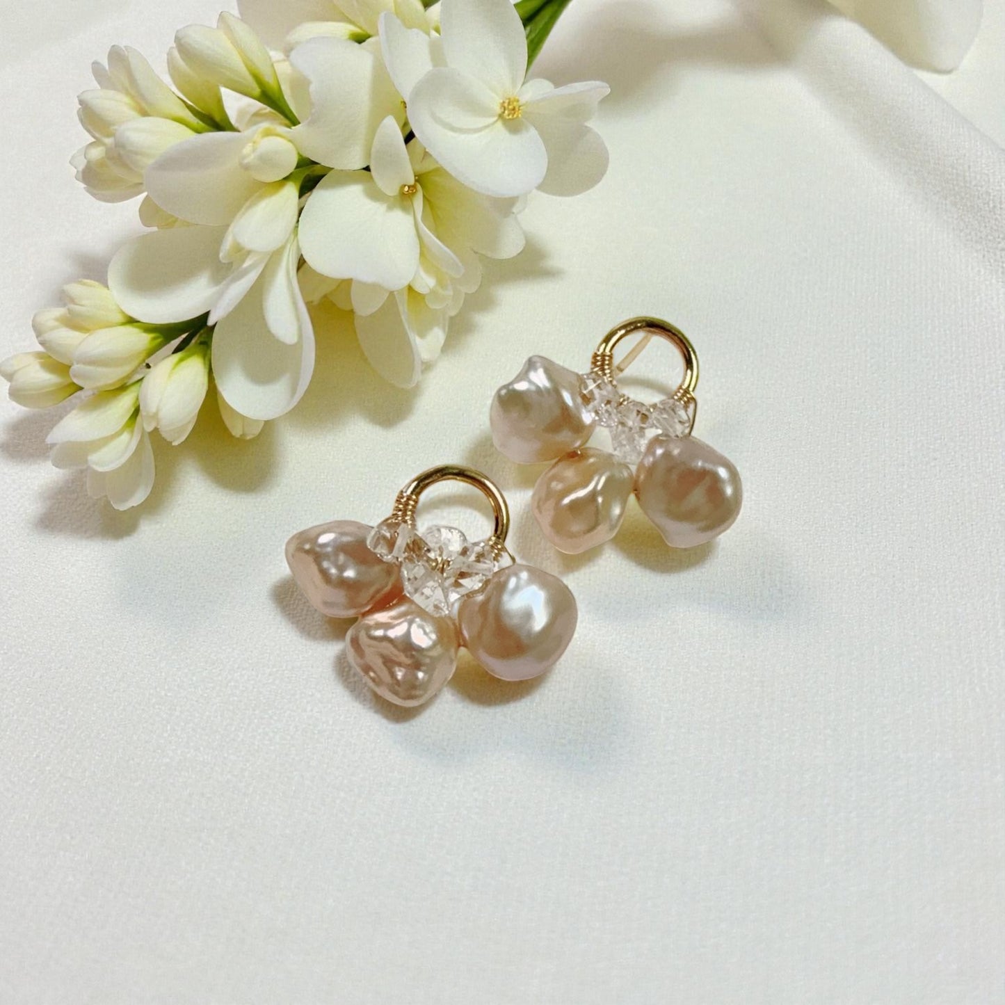 Three Petals Floral Stud Earrings