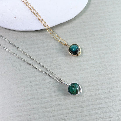 Emerald Pendant Necklace / May