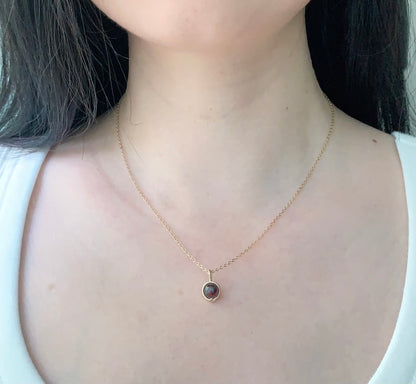 Garnet Pendant Necklace / January