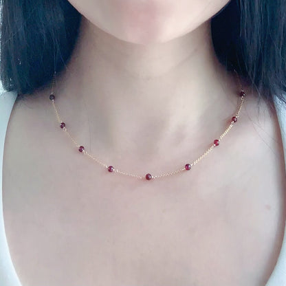 Garnet by the yard Necklace