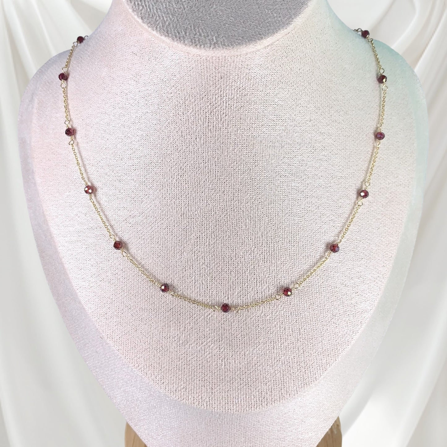 Garnet by the yard Necklace