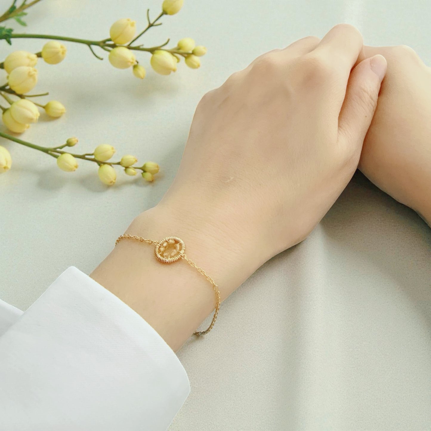 Halo Citrine Bracelet / November