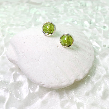 Peridot Stud Earrings / August