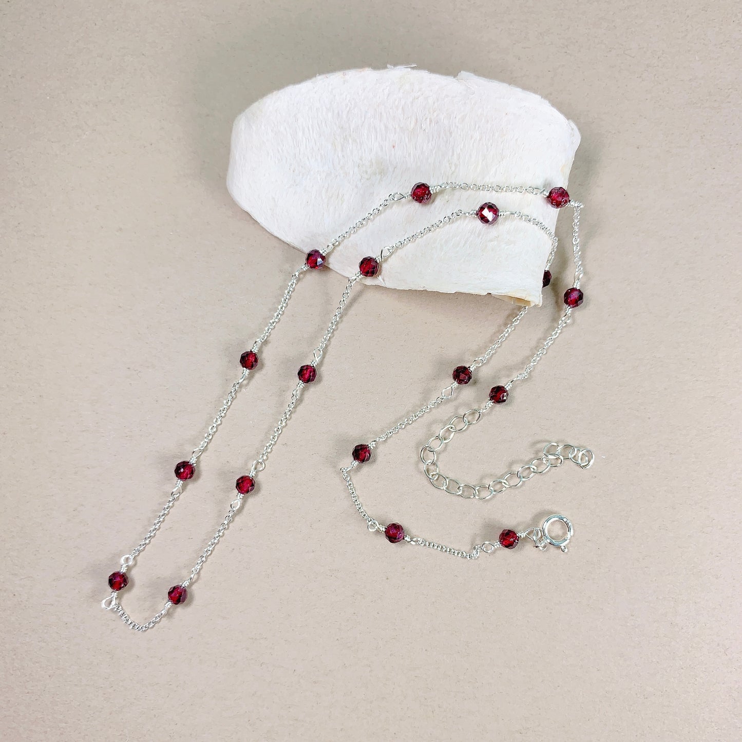 Garnet by the yard Necklace