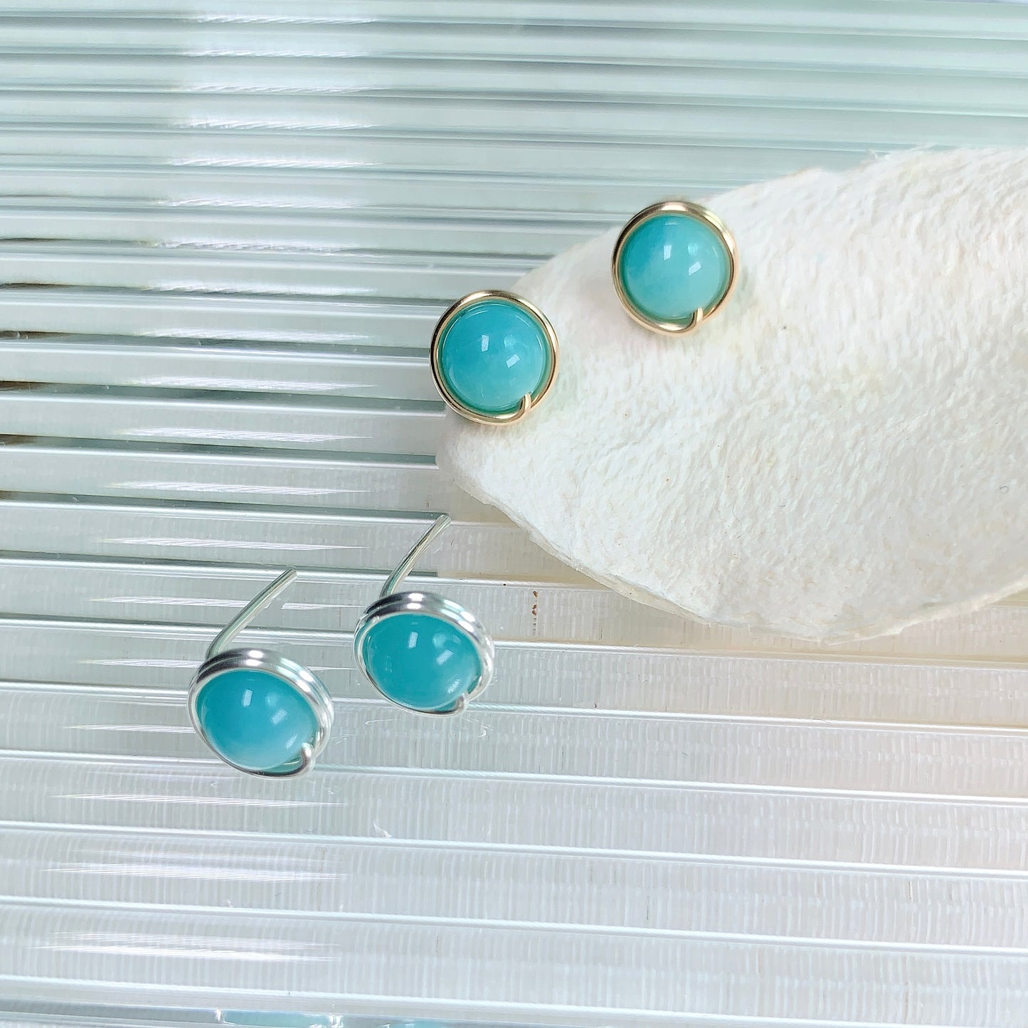 Amazonite Stud Earrings