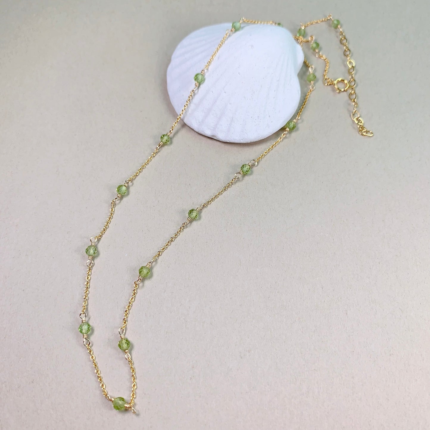 Peridot by the yard Necklace