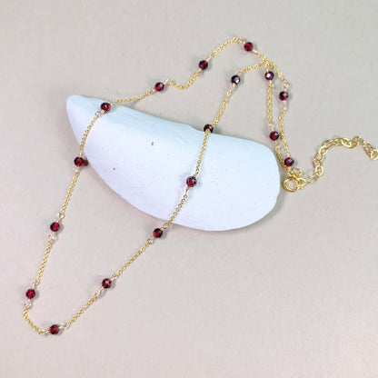 Garnet by the yard Necklace