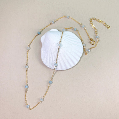 Aquamarine by the yard Necklace