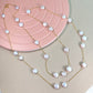 Coin Pearl Long Necklace 38"