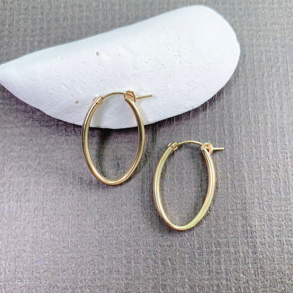 Oval Hoop Earrings