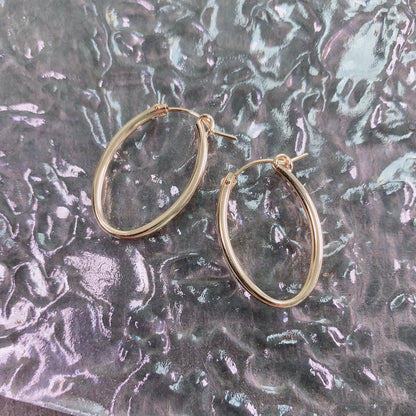 Oval Hoop Earrings