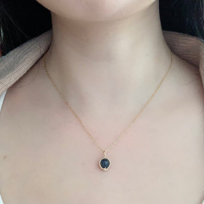 Sapphire Pendant Necklace / September