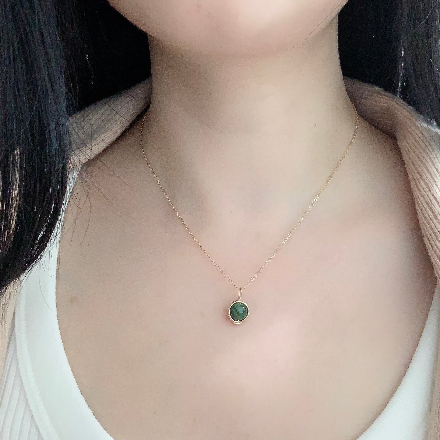 Emerald Pendant Necklace