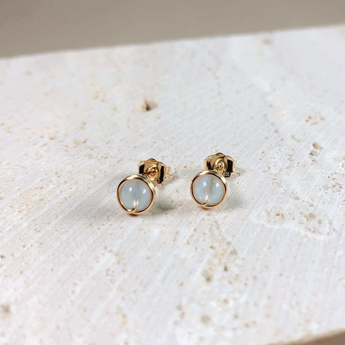 Aquamarine Stud Earrings