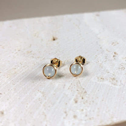 Aquamarine Stud Earrings / March