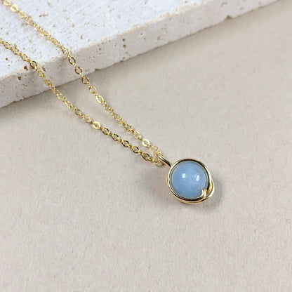 Aquamarine Pendant Necklace / March