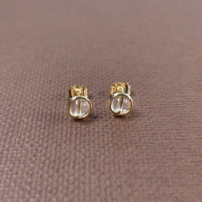 Crystal Stud Earrings / April