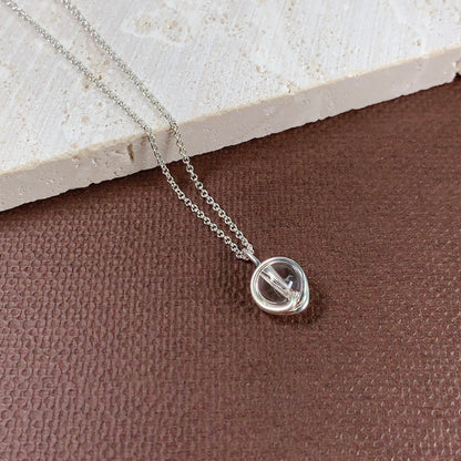 Crystal Pendant Necklace / April