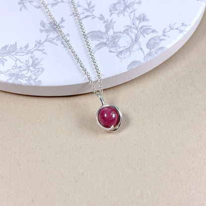 Ruby Pendant Necklace / July