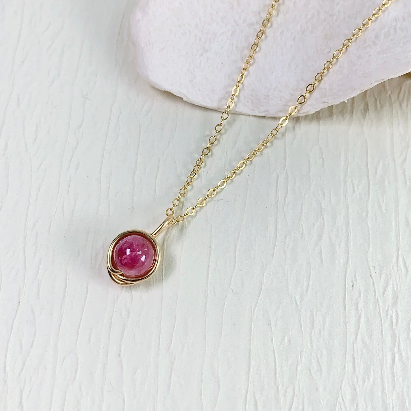 Tourmaline Pendant Necklace / October