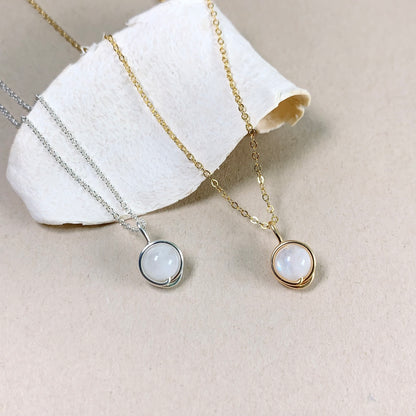 Moonstone Pendant Necklace / June