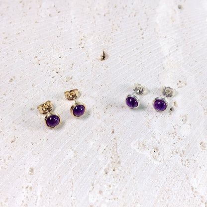 Amethyst Stud Earrings / February