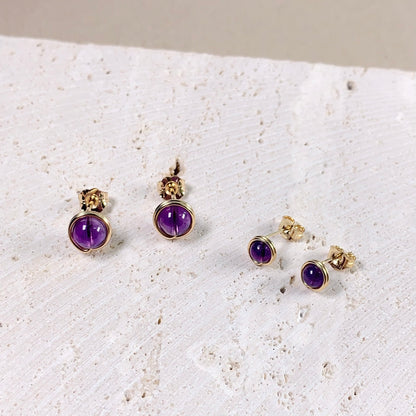 Amethyst Stud Earrings / February