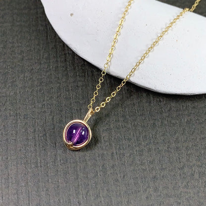 Amethyst Pendant Necklace / February