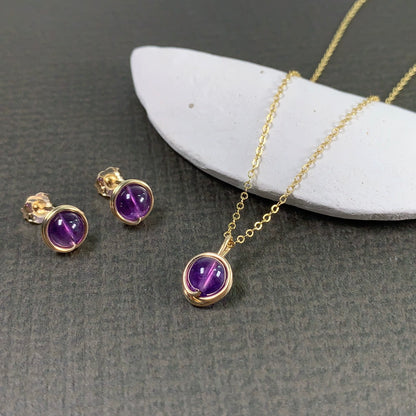 Amethyst Pendant Necklace / February