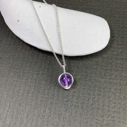 Amethyst Pendant Necklace / February