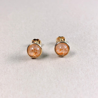 Sunstone Stud Earrings