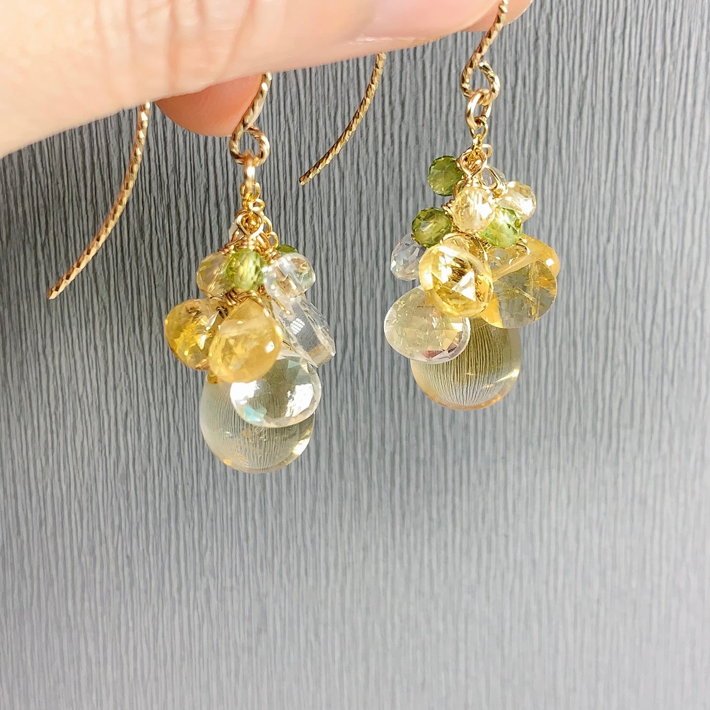 Citrine Cluster Earrings