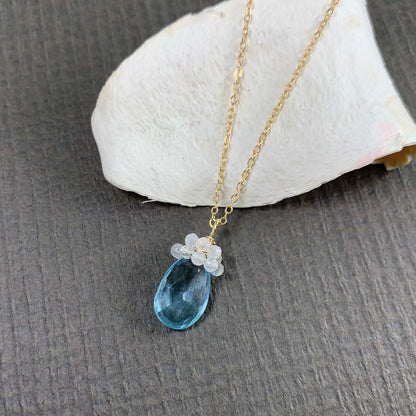 Topaz and Moonstone Pendant Necklace