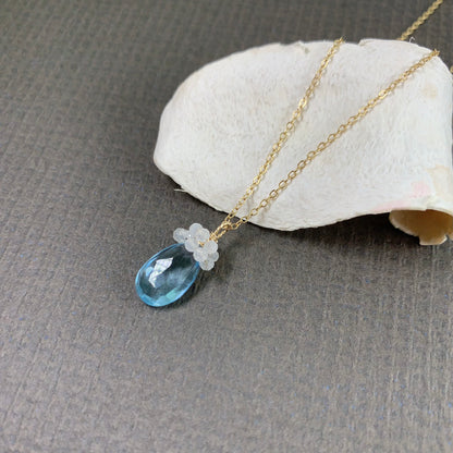 Topaz and Moonstone Pendant Necklace