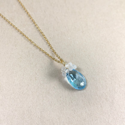 Topaz and Moonstone Pendant Necklace