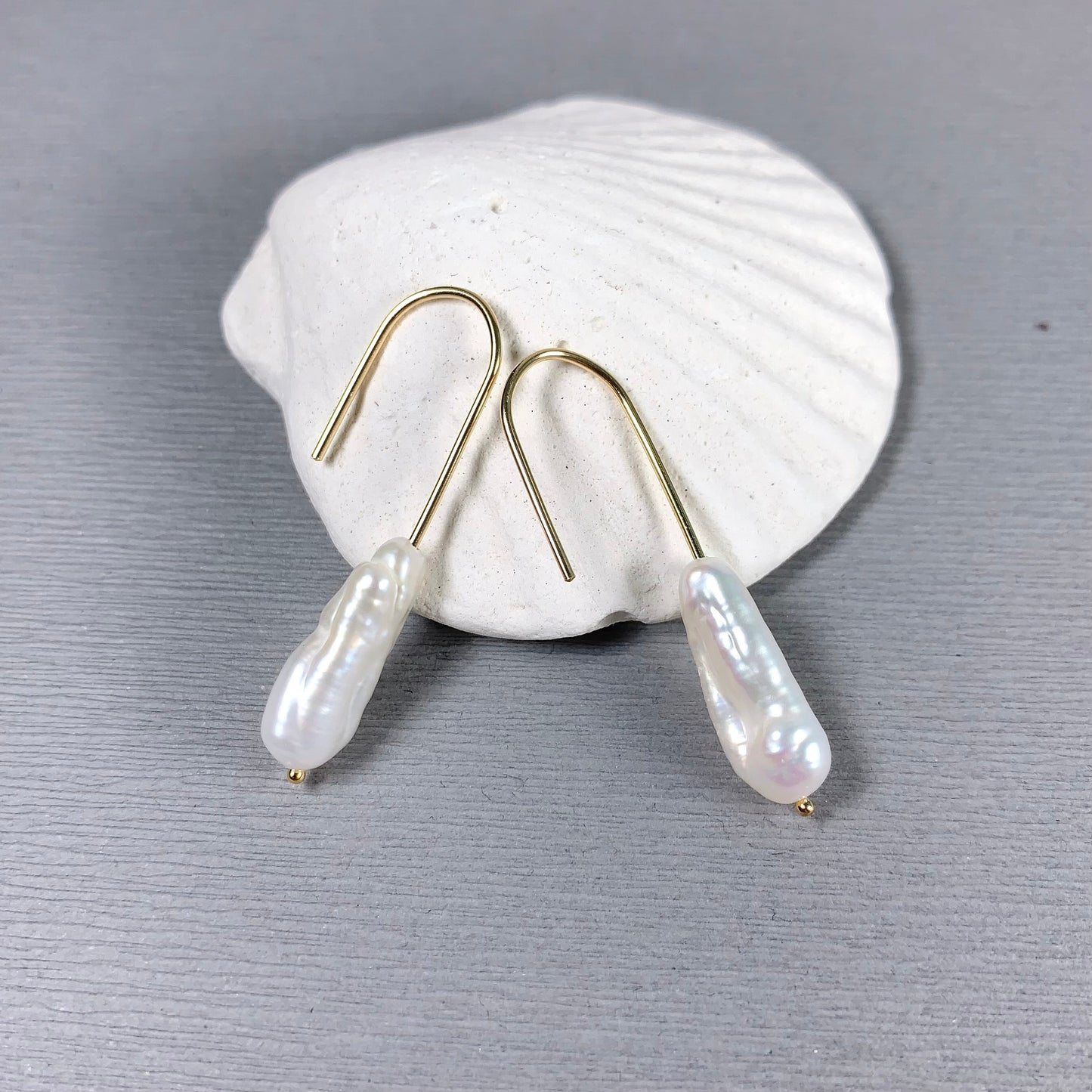 Stick Pearl Dangle Earrings