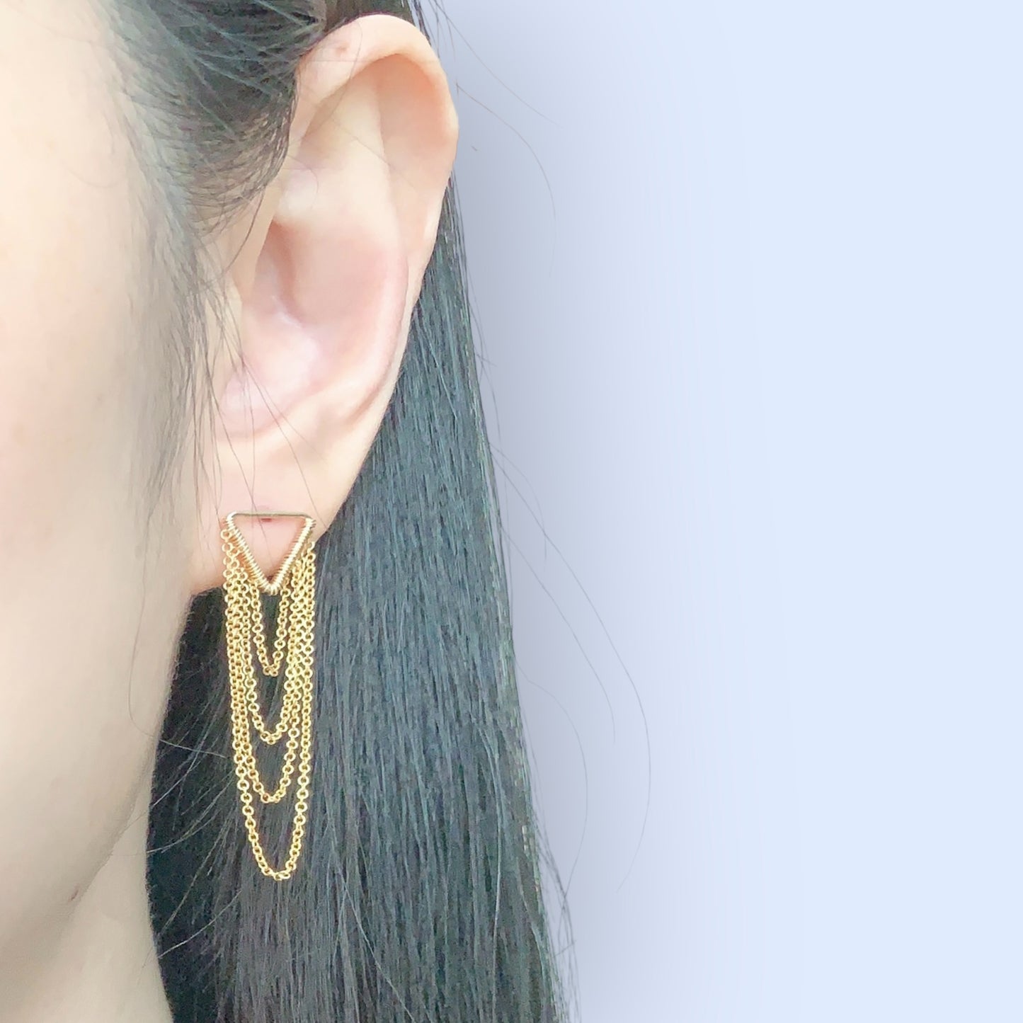 Triangle Tassel Earrings