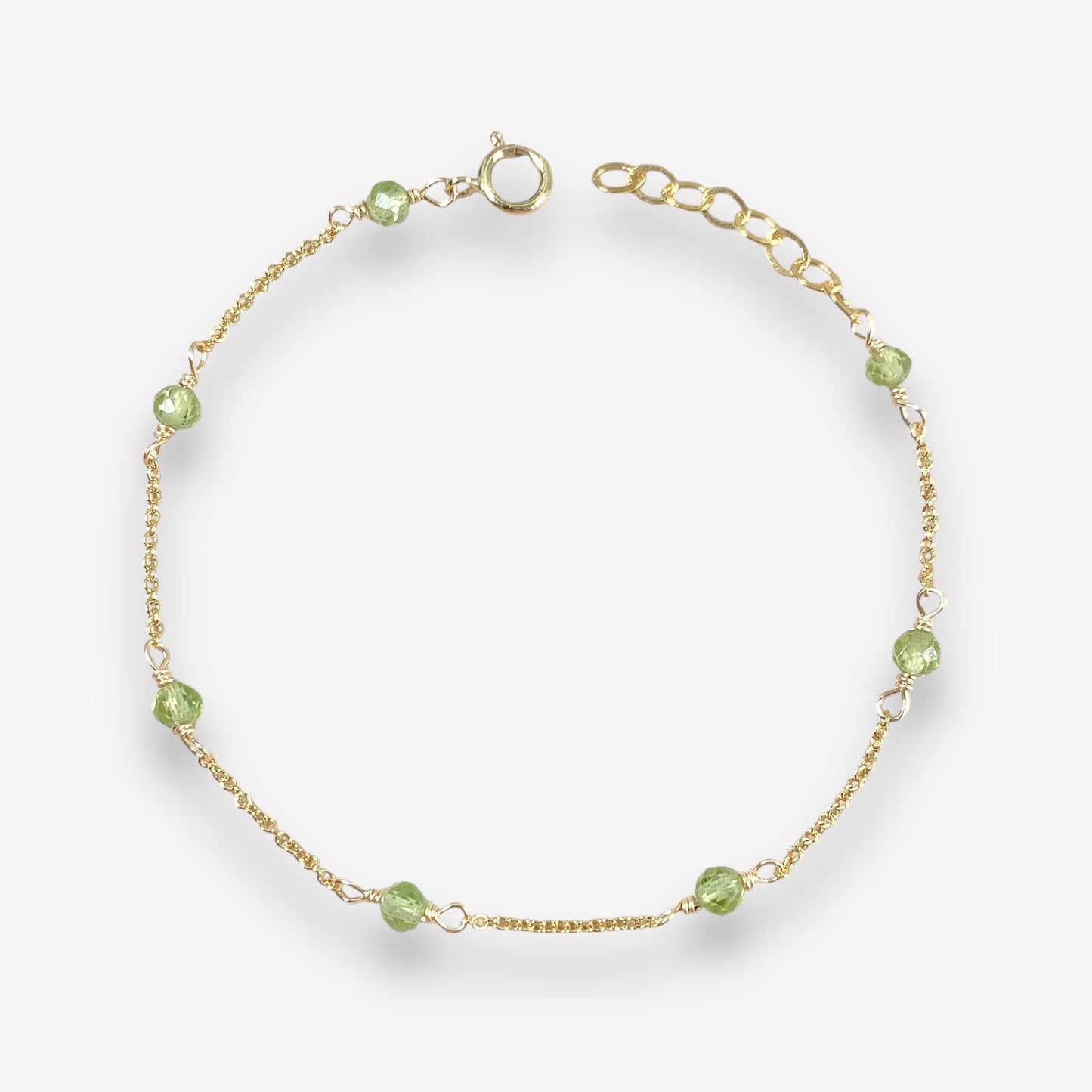 Peridot by the yard Bracelet