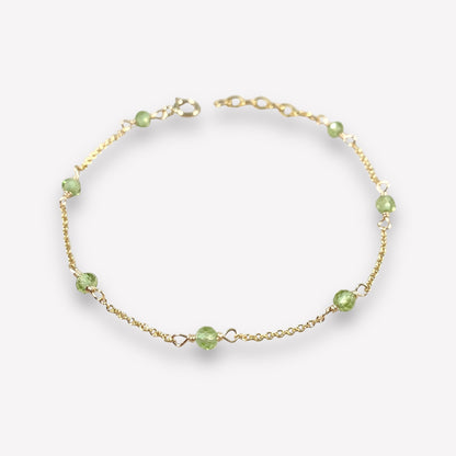 Peridot by the yard Bracelet