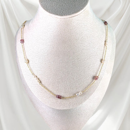 Spinel and Pearl Necklace