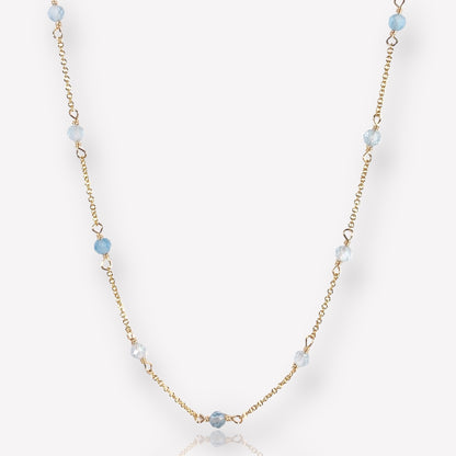 Aquamarine by the yard Necklace