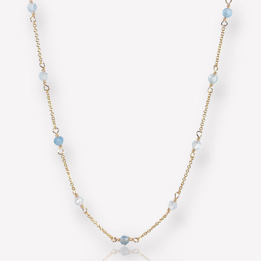 Aquamarine by the yard Necklace