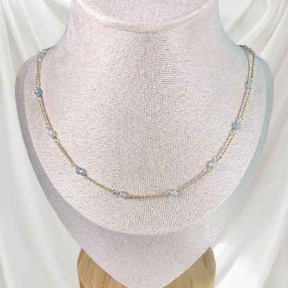 Aquamarine by the yard Necklace