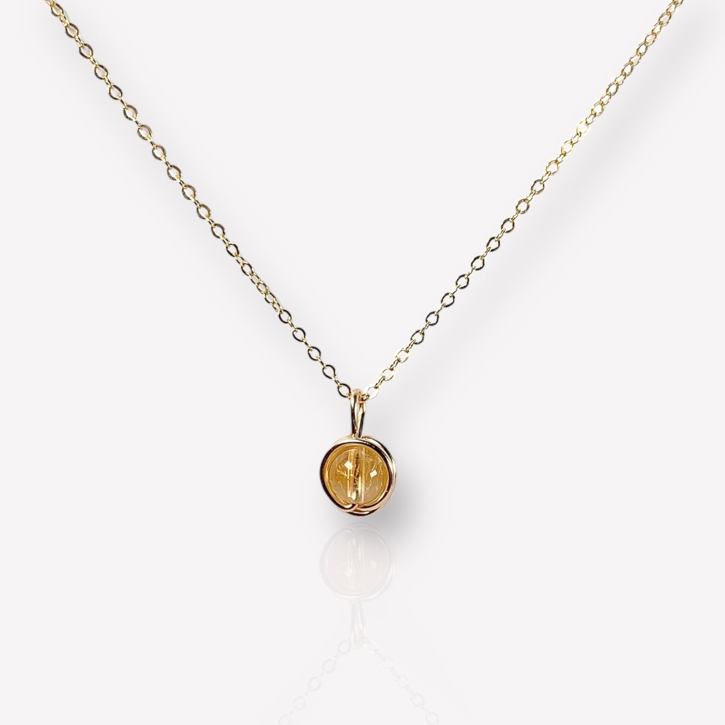 Citrine Pendant Necklace / November